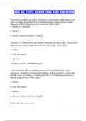 ASE A4 TEST&semi; QUESTIONS AND ANSWERS