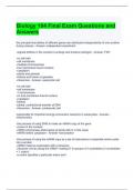 Biology 104 Final Exam Questions and Answers