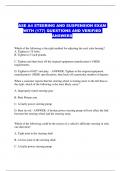  ASE A4 STEERING AND SUSPENSION EXAM WITH &lpar;177&rpar; QUESTIONS AND VERIFIED ANSWERS