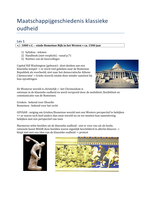 Uitgebreide notities + foto's uit slides - maatschappijgeschiedenis klassieke oudheid