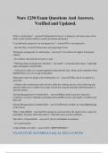 Nurs 1230 Exam Questions And Answers&period; Verified and Updated&period;