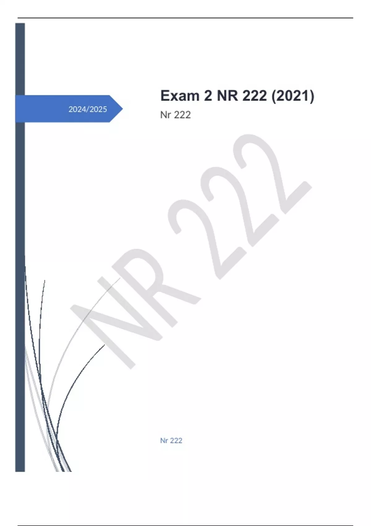 Exam 2 NR 222 (2024) questions with complete solutions 2024 - NR 222 ...
