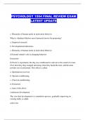 PSYCHOLOGY 1504 FINAL REVIEW EXAM LATEST UPDATE