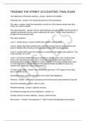 TRAINING THE STREET ACCOUNTING- FINAL EXAM
