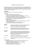 Beknopte samenvatting van de stoornissen die je op het tentamen kan krijgen