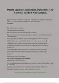 Pharm capstone Assessment 2 Questions And Answers&period; Verified And Updated