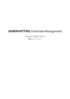 Samenvatting Financieel Management Periode 4, jaar 1 (P) 2016-2017