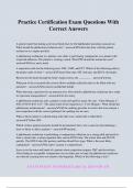 Practice Certification Exam Questions With Correct Answers