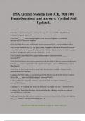 PSA Airlines Systems Test &lpar;CRJ 900&sol;700&rpar; Exam Questions And Answers&period; Verified And Updated&period;