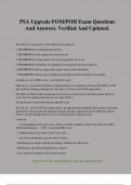 PSA Upgrade FOM&sol;POH Exam Questions And Answers&period; Verified And Updated&period;