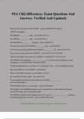 PSA CRJ differences&period; Exam Questions And Answers&period; Verified And Updated&period;