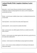 Animal Health With Complete Solutions Latest Update 
