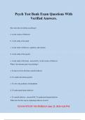 Psych Test Bank Exam Questions With Verified Answers&period;