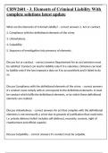 CRW2601 - 3&period; Elements of Criminal Liability With complete solutions latest update