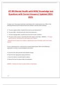 ATI RN Mental Health with NGN&sol; Knowledge test  Questions with Correct Answers&sol; Updated 2024- 2025&period;