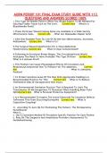AORN PERIOP 101 FINAL EXAM STUDY GUIDE WITH 113 QUESTIONS AND ANSWERS SCORED 100&percnt;