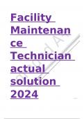 Facility Maintenance Technician actual solution 2024