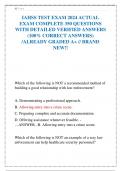 IAHSS TEST EXAM 2024 ACTUAL EXAM COMPLETE 350 QUESTIONS WITH DETAILED VERIFIED ANSWERS &lpar;100&percnt; CORRECT ANSWERS&rpar; &sol;ALREADY GRADED A&plus; &sol;&sol; BRAND NEW&excl;&excl;