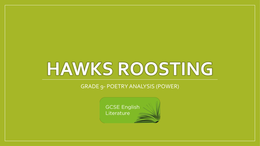 GCSE Eduqas Poetry - "Hawks Roosting" Revision Notes (Grade 9)