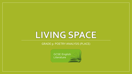 GCSE Eduqas Poetry - "Living Space" Revision Notes (Grade 9)