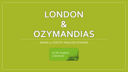 GCSE Eduqas Poetry - "London & Ozymandias" Revision Notes (Grade 9)