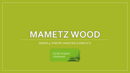 GCSE Eduqas Poetry - "Mametz Wood" Revision Notes (Grade 9)