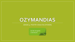 GCSE Eduqas Poetry - "Ozymandias" Revision Notes (Grade 9)