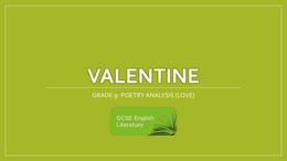 GCSE Eduqas Poetry - "Valentine"  Revision Notes (Grade 9)