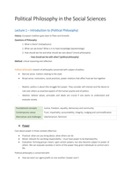 Political Philosophy and Organization Studies 