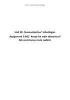Unit 10: Communication Technologies P4 P6 M2 D2