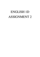 ENGLISH 1D ASS 2