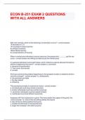 ECON B-251 EXAM 2 QUESTIONS WITH ALL ANSWERS