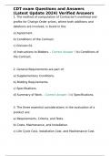 CDT exam Questions and Answers &lpar;Latest Update 2024&rpar; Verified Answers