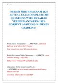NUR 606 MIDTERM EXAM 2024  ACTUAL EXAM COMPLETE 200  QUESTIONS WITH DETAILED  VERIFIED ANSWERS &lpar;100&percnt;  CORRECT ANSWERS&rpar; &sol;ALREADY  GRADED A&plus;