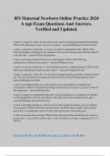 RN Maternal Newborn Online Practice 2024 A ngn Exam Questions And Answers&period; Verified and Updated&period;