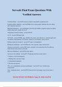 Servsafe Final Exam Questions With Verified Answers