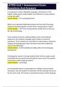 LETRS Unit 1 Assessment Exam Questions And Answers 