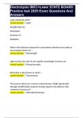Electrolysis IBEC&plus;Laser STATE BOARD Practice test 2025 Exam Questions And Answers 