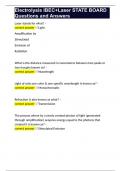 Electrolysis IBEC&plus;Laser STATE BOARD Questions and Answers 