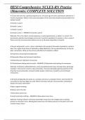 HESI Comprehensive NCLEX-RN Practice  &lpar;Maternity&rpar; COMPLETE SOLUTION 