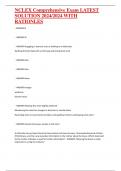 NCLEX Comprehensive Exam LATEST  SOLUTION 2024&sol;2024 WITH  RATIONLES