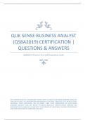 QLIK SENSE BUSINESS ANALYST  &lpar;QSBA2019&rpar; CERTIFICATION &vert;  QUESTIONS & ANSWERS
