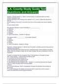 L&period;A&period; County Study Guide Test Questions and Answers 