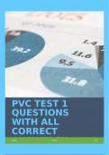 PVC TEST 1 QUESTIONS WITH ALL CORRECT ANSWERS&excl;&excl;