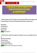 WGU C211 Objective Assessment Global Economics for Managers Exam &lpar;2025 &sol; 2026&rpar; Questions and Verified Answers&comma; 100&percnt; Guarantee Pass
