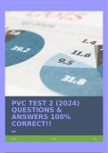PVC TEST 2 &lpar;2024&rpar; QUESTIONS & ANSWERS 100&percnt; CORRECT&excl;&excl;