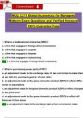 WGU C211 Global Economics for Managers Midterm Exam Questions and Verified Answers &lpar;2026 &sol; 2027&rpar; 100&percnt; Guarantee Pass