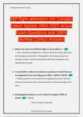 SEP flight attendant &lpar;Air Canada&rpar; Latest Update 2024-2025 Actual Exam Questions and 100&percnt; Verified Correct Answers