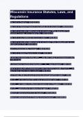 Wisconsin Insurance Statutes&comma; Laws&comma; 