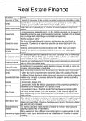 Real Estate Finance Table Review Verified and 100&percnt; Correct Q & A&comma; Complete Document for Exam